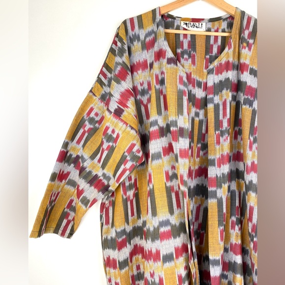 Divali Ikat Coat Kaftan - Picture 2 of 9